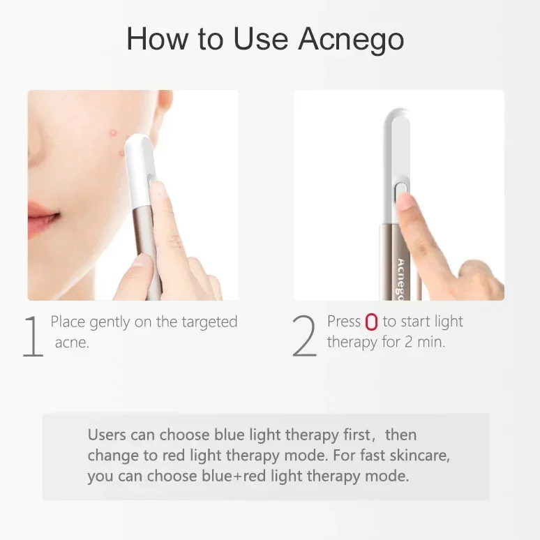 Caneta de Terapia de Luz LED P - Acne Light Therapy Pen avaliação e preço