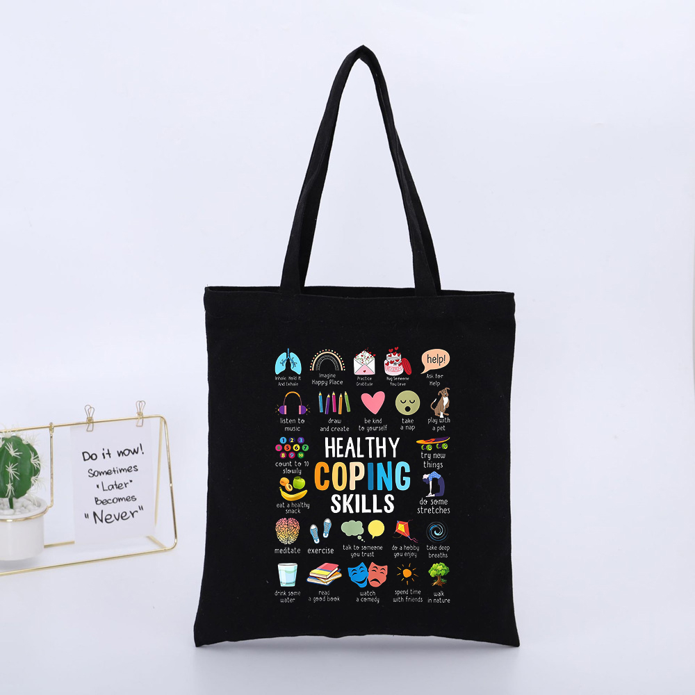 Bolsa de Lona com Tipografia I - Health Wellness Mental Health avaliação e preço